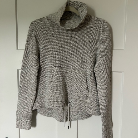 Sweaty Betty Light Gray Cowl Neck Sweater - Picture 1 of 4